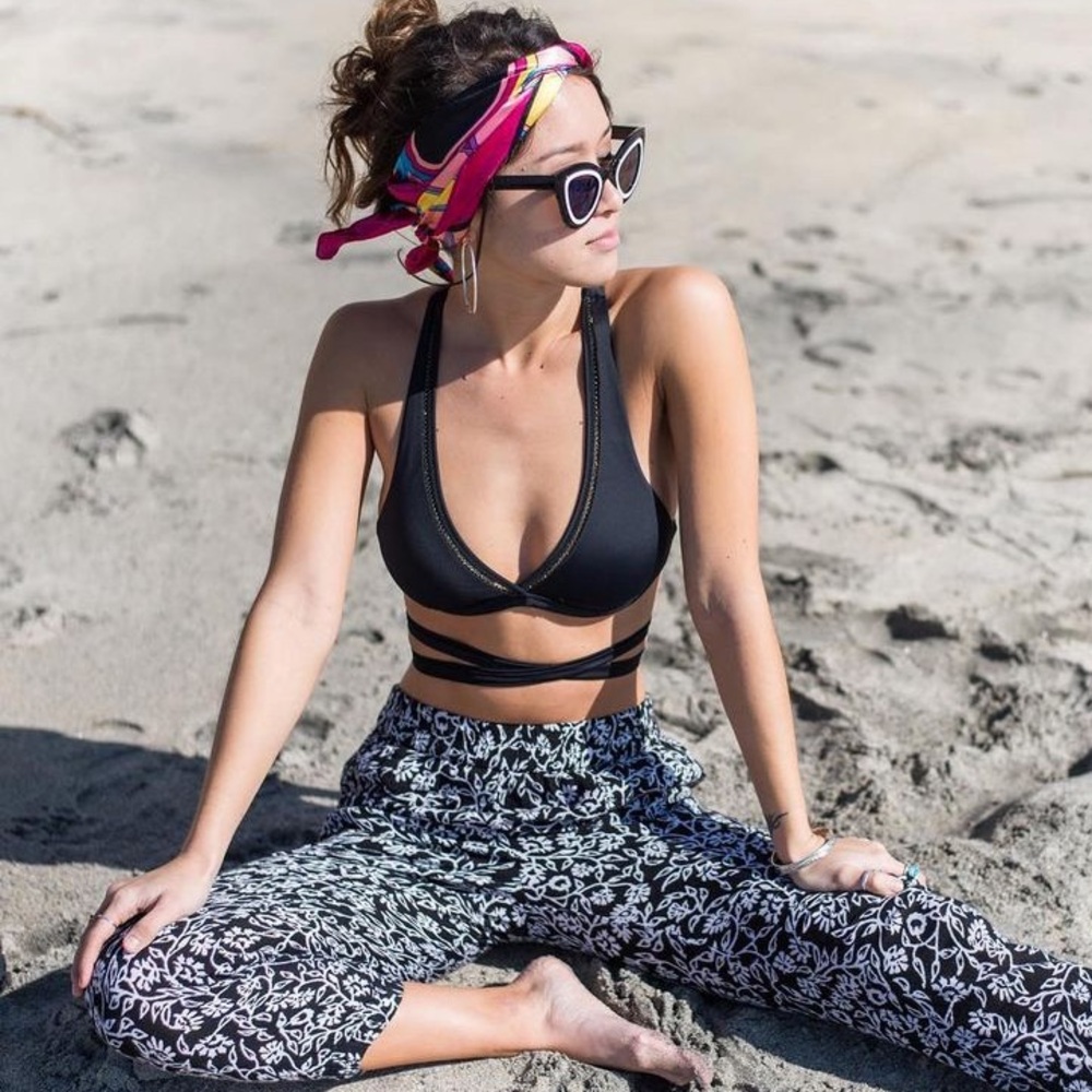 Black Bikini Wrap Top